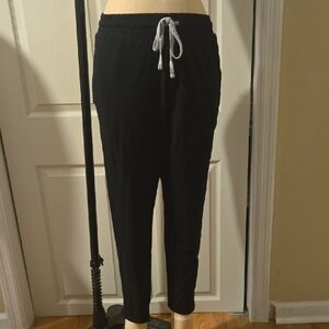 Kenneth Cole Black Jogger Pants with White Accents
